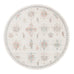 Pebblebrook Cream and Pink Traditional Round Rug