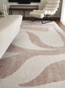 Perlha Beige and Grey Botanical Washable Rug