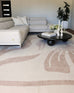 Perlha Beige and Grey Botanical Washable Rug