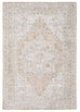 Piya Brown and Grey Traditional Distressed Rug