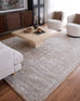 Piya Brown and Grey Traditional Distressed Rug