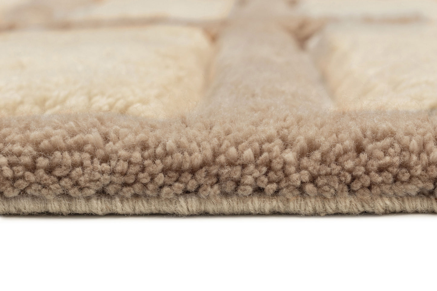 Posy Oat High-Low Shag Wool Rug