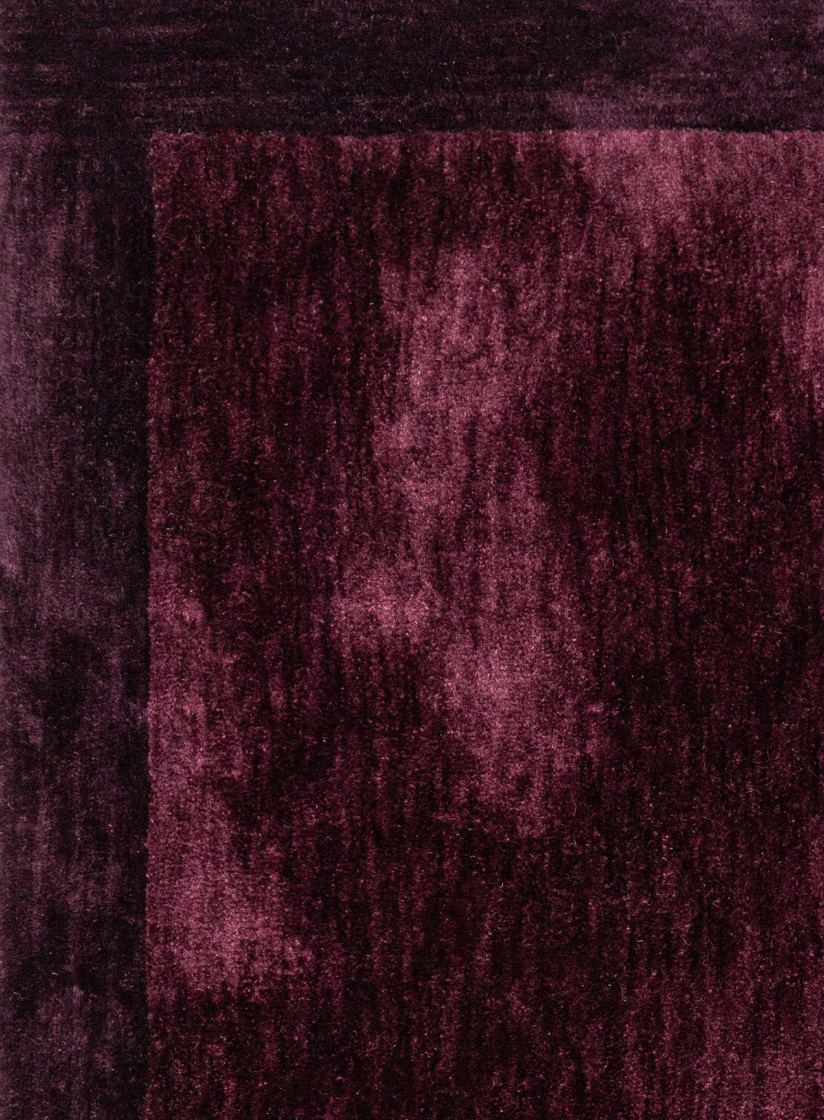 Quannah Wine Bordered Shag Rug