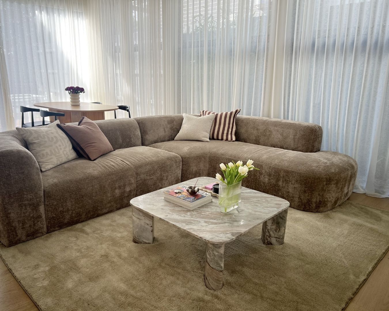 Rabiya Green Shag Rug