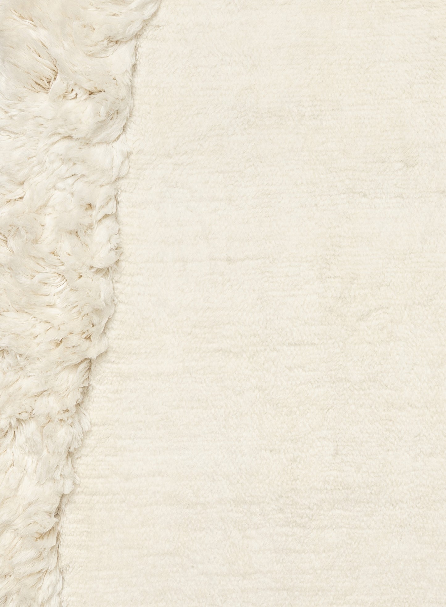 Rannis Natural Cream Oval Shag Rug