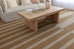 Ravello Warm Beige and Golden Sand Striped Indoor Outdoor Rug