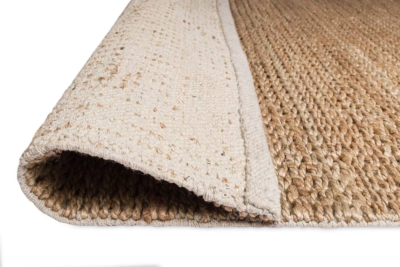 Indigo Natural Tan Braided Jute Rug
