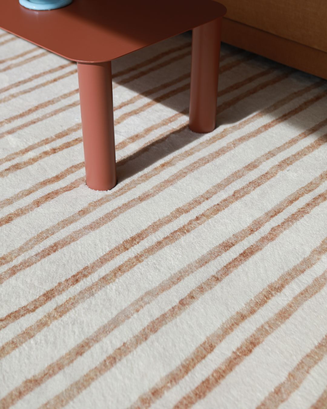 Rhow Neutral Striped Washable Rug
