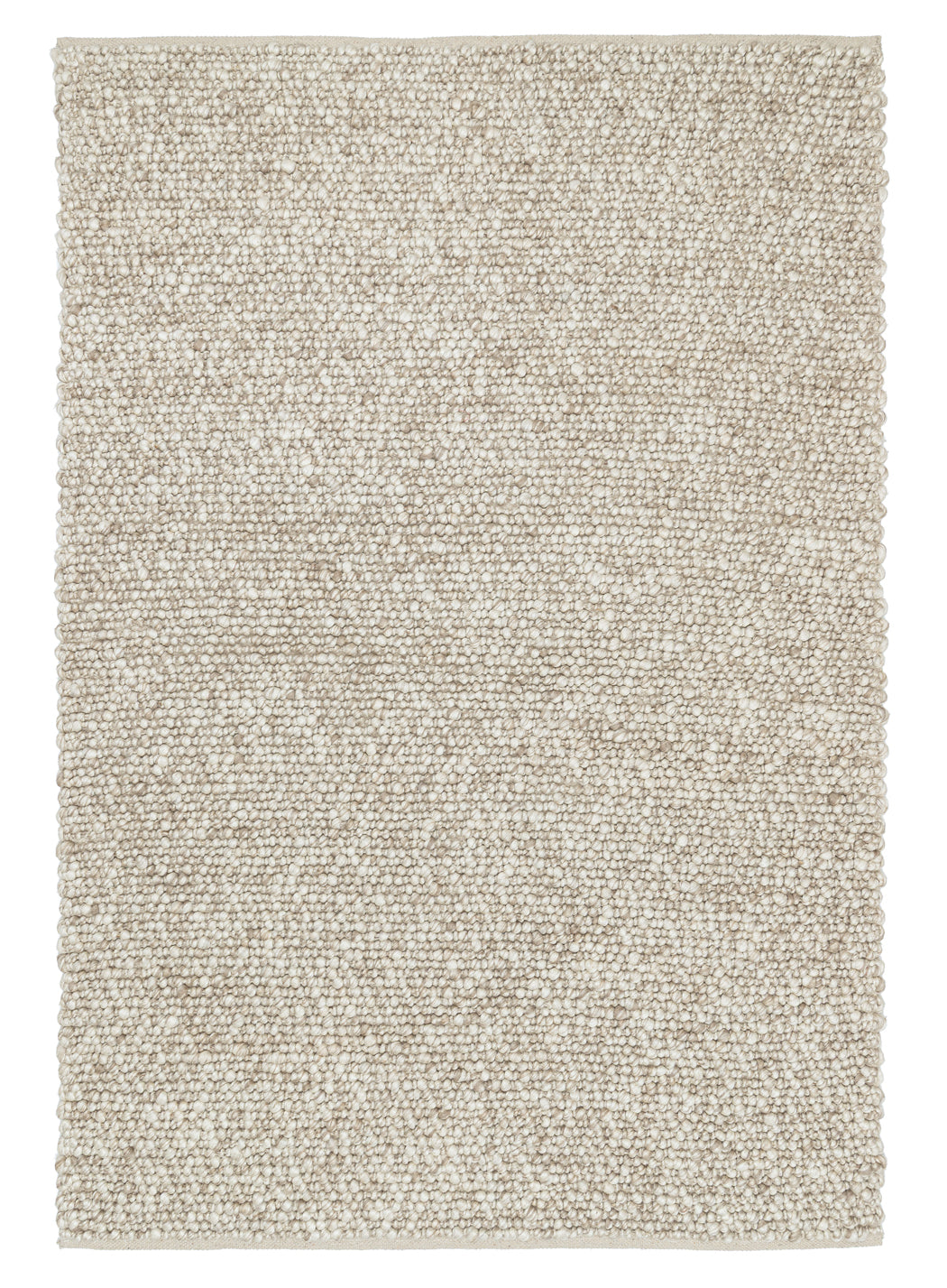 Rila Cream and Beige Marbled Wool Rug