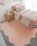 Robyn Peach Pink Scallop Washable Rug