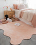 Robyn Peach Pink Scallop Washable Rug