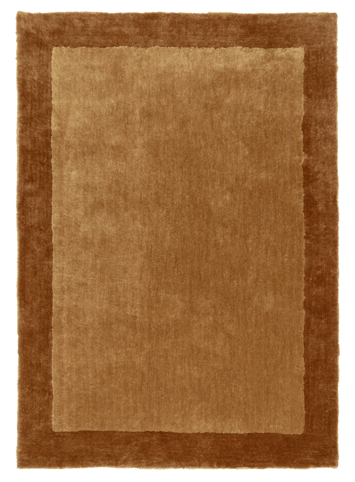 Rozanda Brown Bordered Shag Rug