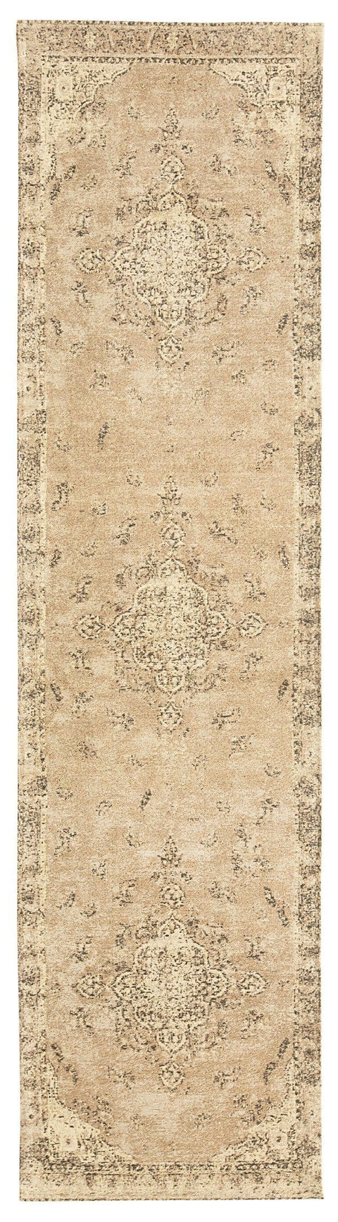 Sadie Coral Peach Turkish Style Distressed Runner Rug