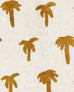 Saffron Mustard Brown Palm Tree Cotton Washable Rug