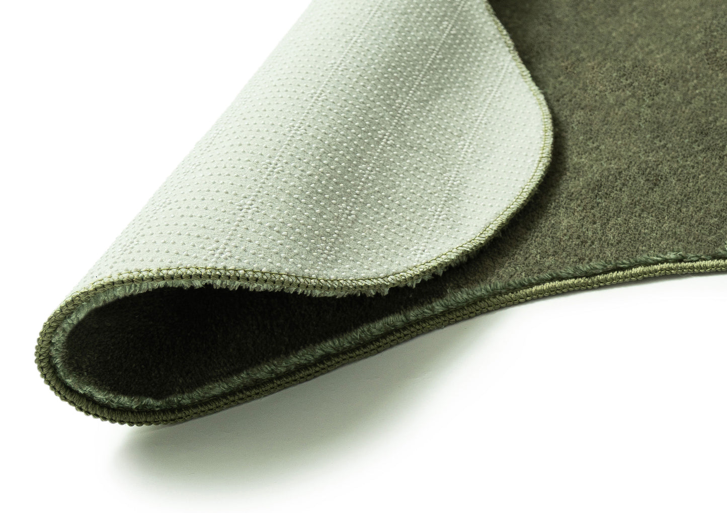 Sandara Olive Scallop Washable Rug