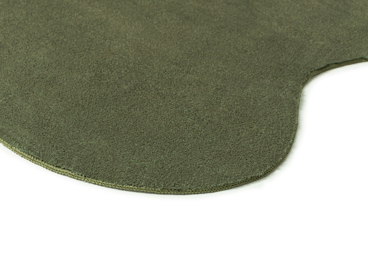 Sandara Olive Scallop Washable Rug