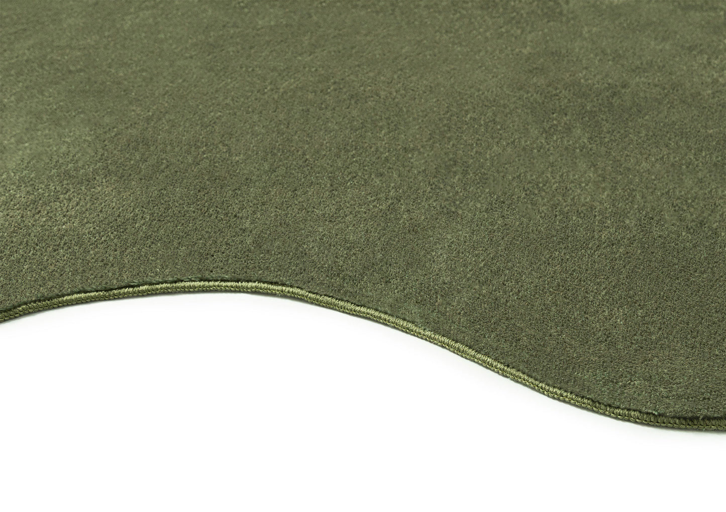 Sandara Olive Scallop Washable Rug
