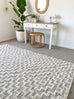 Sarita Ivory and Grey Geometric Textured Rug