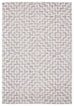 Sarita Ivory and Grey Geometric Textured Rug