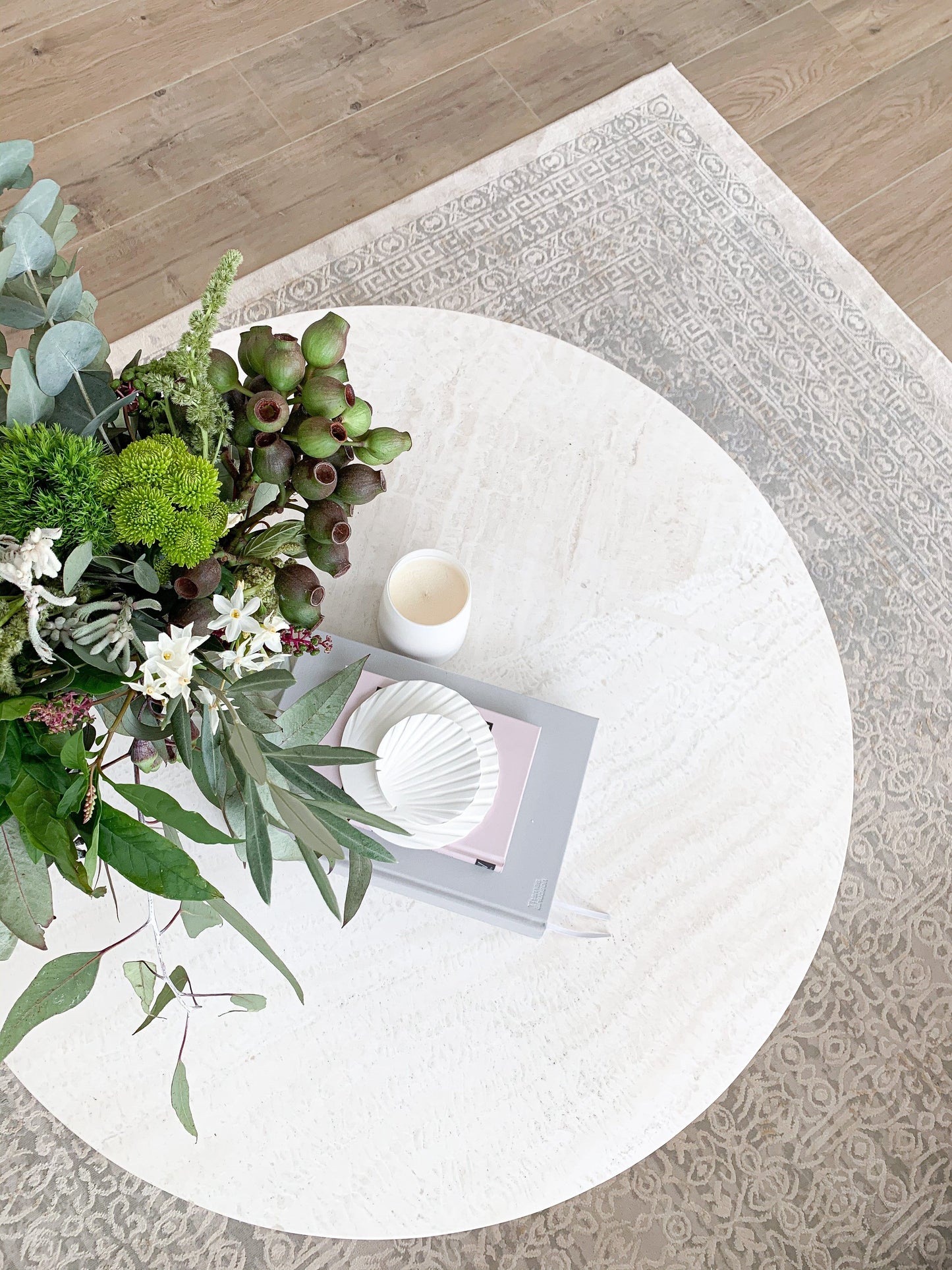 Seda Cream Ivory And Grey Traditional Floral Rug