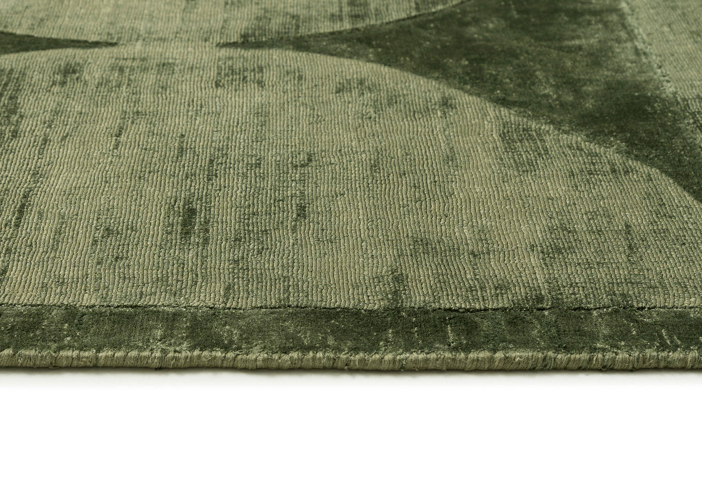 Sefina Green Hourglass Viscose Rug
