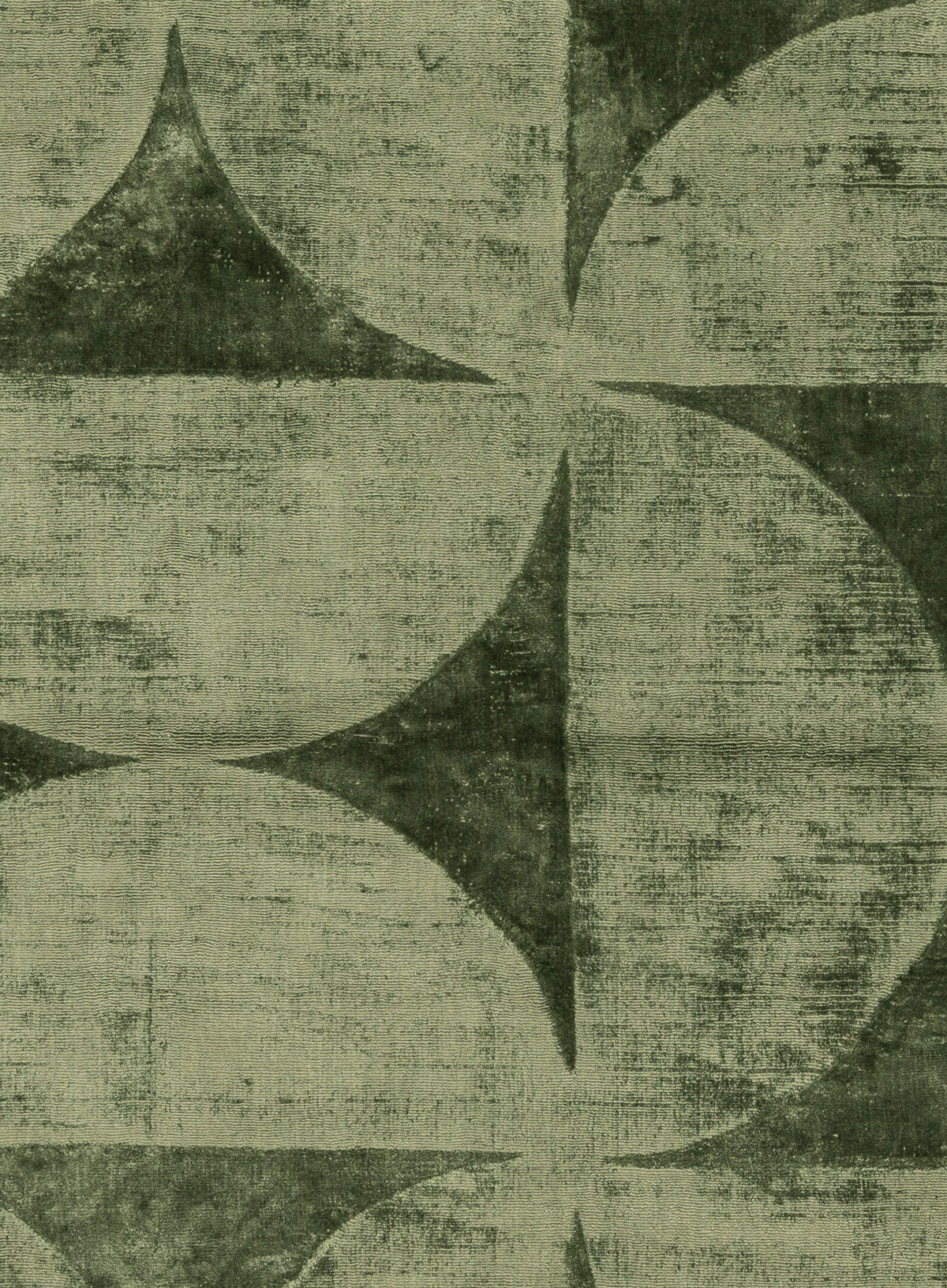 Sefina Green Hourglass Viscose Rug