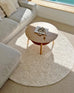 Serena Ivory Cream Textured Round Rug