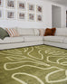 Shandi Green Hand Drawn Washable Rug