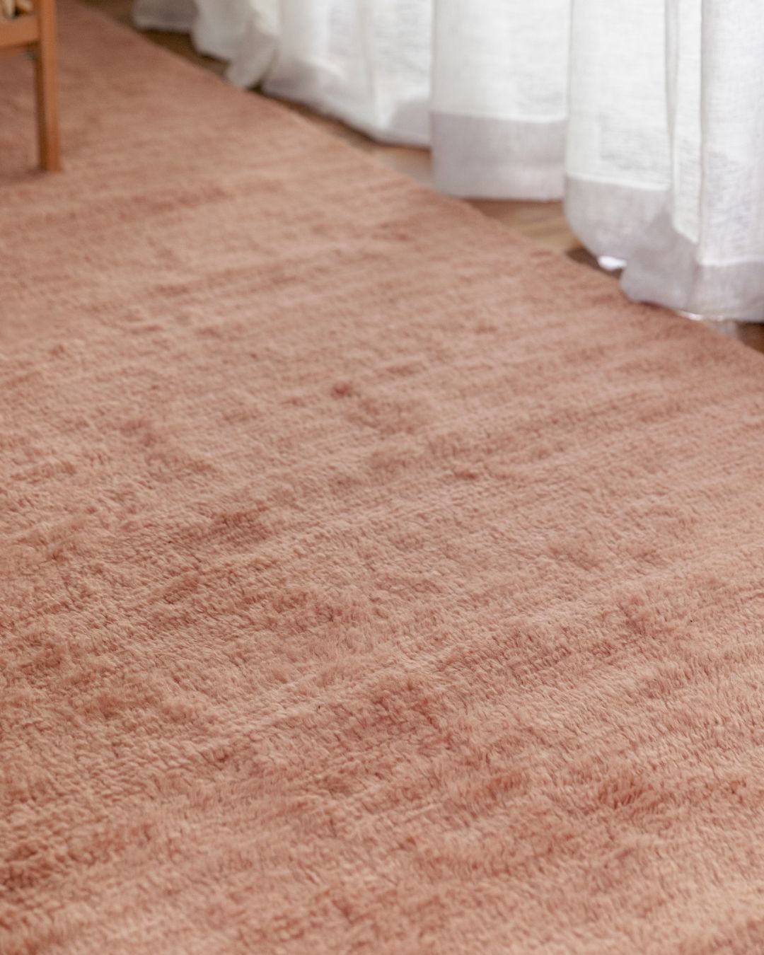 Shannon Pink Wool Shag Rug