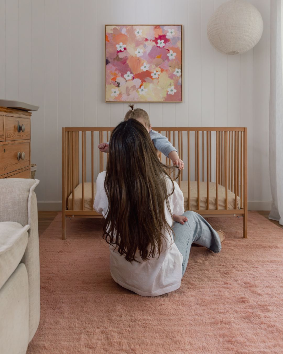 Shannon Pink Wool Shag Rug