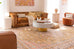 Sissa Mustard and Peach Floral Distressed Rug