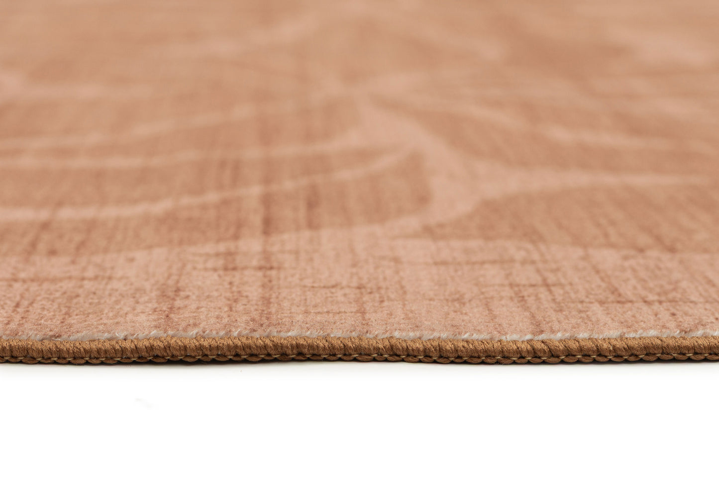 Sitar Rust Floral Washable Rug