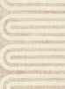 Sloan Beige Curve Pattern Washable Rug