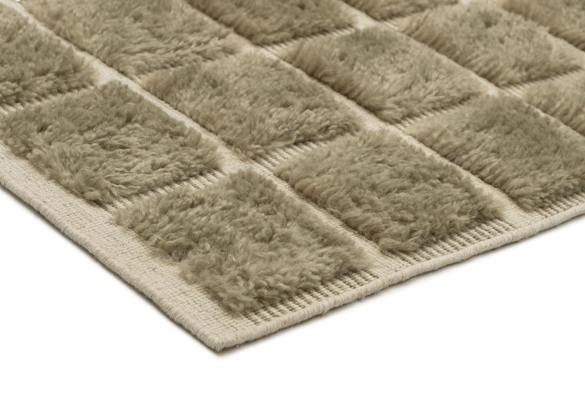 Sondra Green Handloom Grid Wool Rug