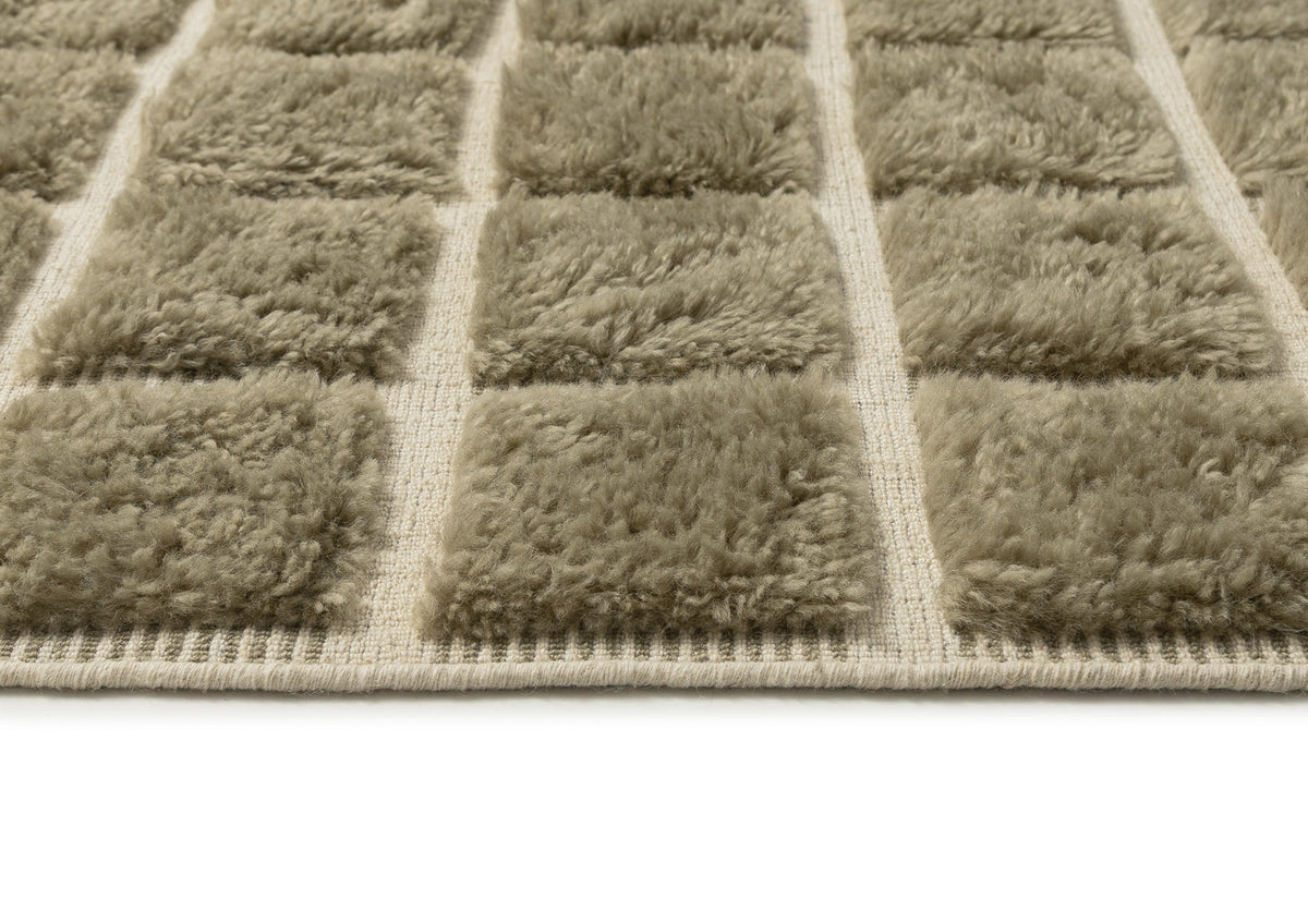 Sondra Green Handloom Grid Wool Rug