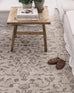 Sonia Beige and Grey Floral Pattern Rug