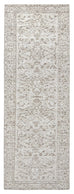 Sonia Beige and Grey Floral Pattern Runner Rug