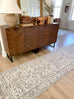 Sonia Beige and Grey Floral Pattern Runner Rug