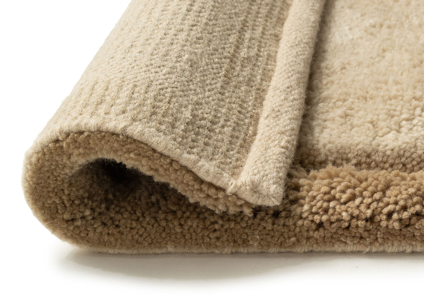 Sontaya Dark Oat High-Low Shag Wool Rug