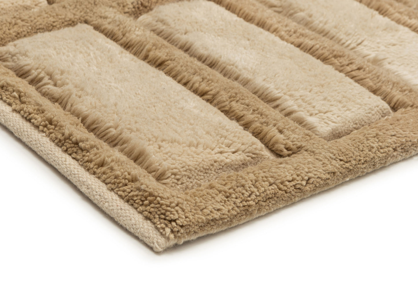 Sontaya Dark Oat High-Low Shag Wool Rug