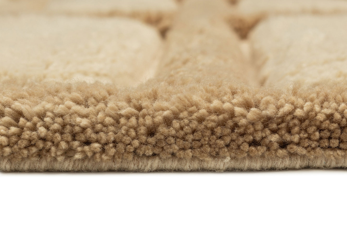 Sontaya Dark Oat High-Low Shag Wool Rug