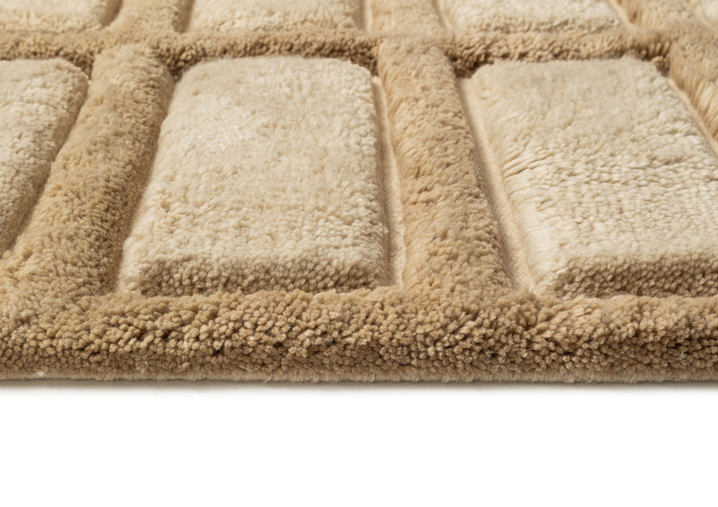 Sontaya Dark Oat High-Low Shag Wool Rug