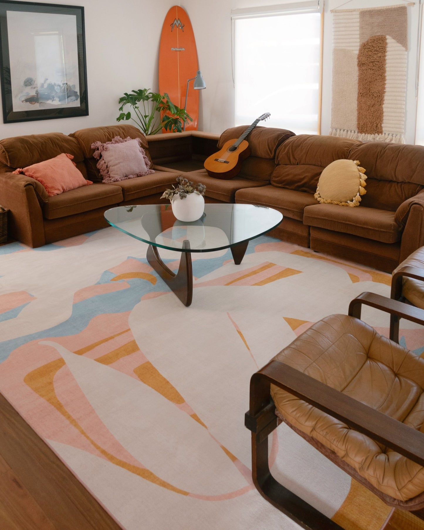 Sorata Pink and Blue Pastel Abstract Rug