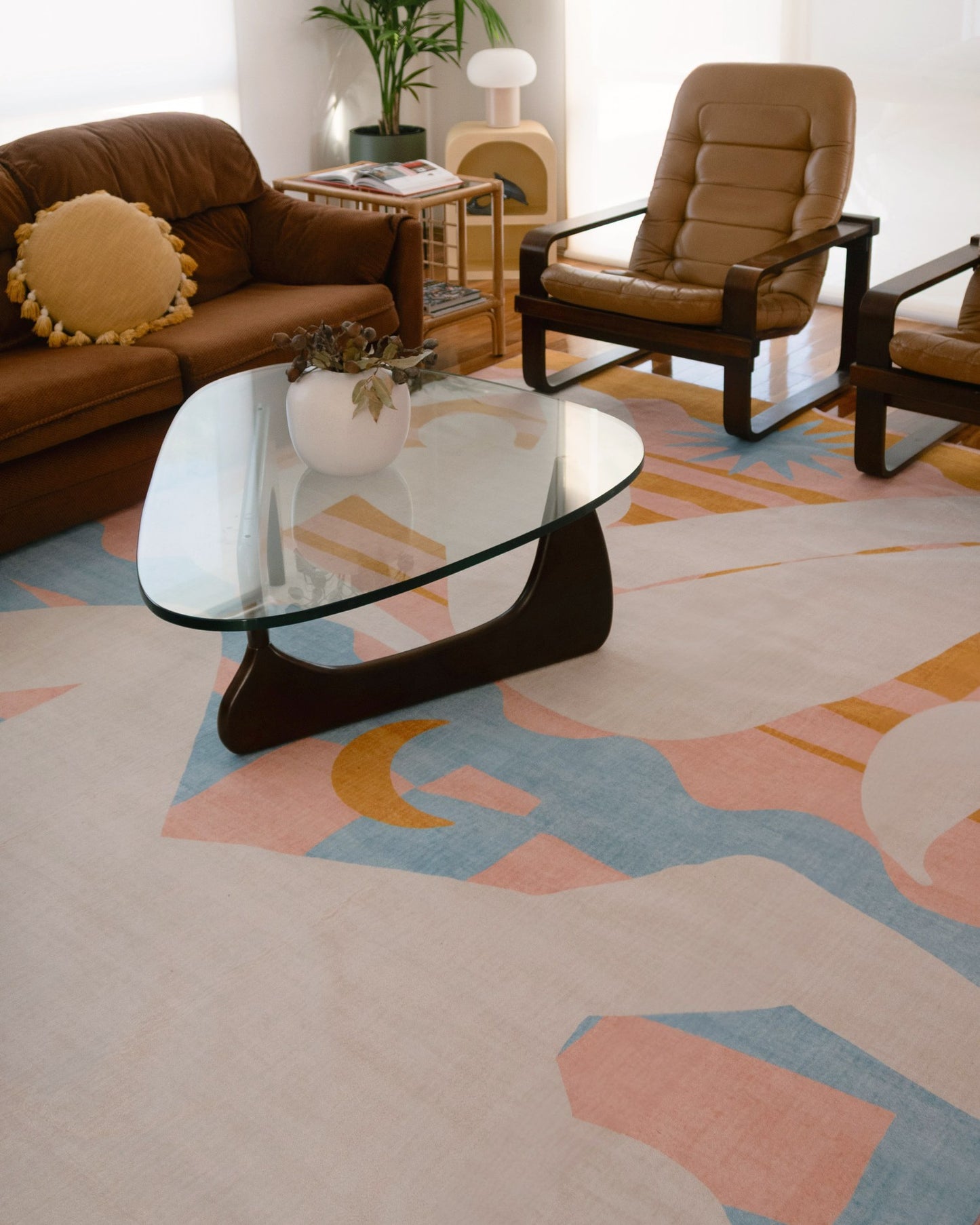 Sorata Pink and Blue Pastel Abstract Rug