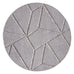 Soraya Grey Abstract Textured Round Rug