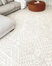 Takalo Beige and Ivory Textured Tribal Rug