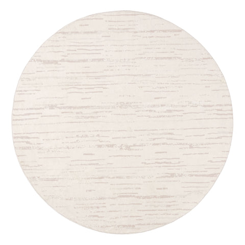 Tandara Grey and Cream Abstract Pattern Washable Round Rug