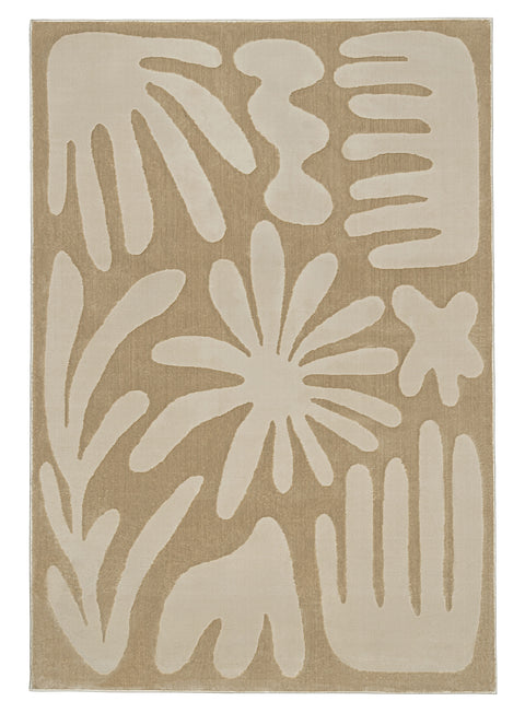 Tann Textured Abstract Neutral Washable Rug