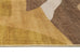 Tau Yellow and Beige Abstract Washable Rug