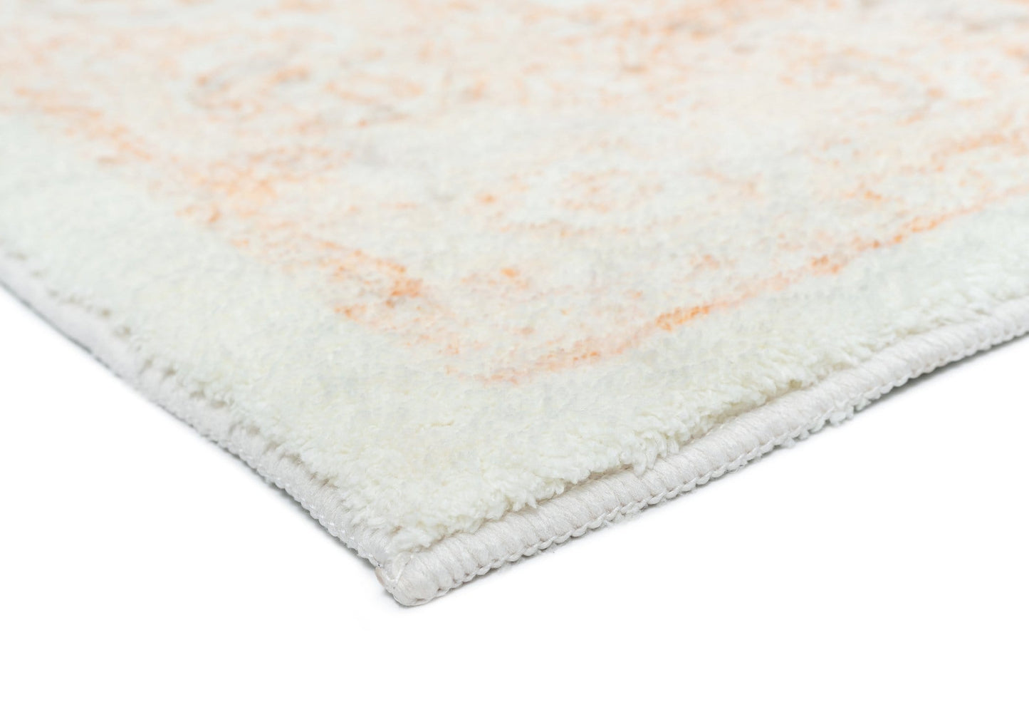 Theodora Orange and Beige Distressed Washable Runner Rug